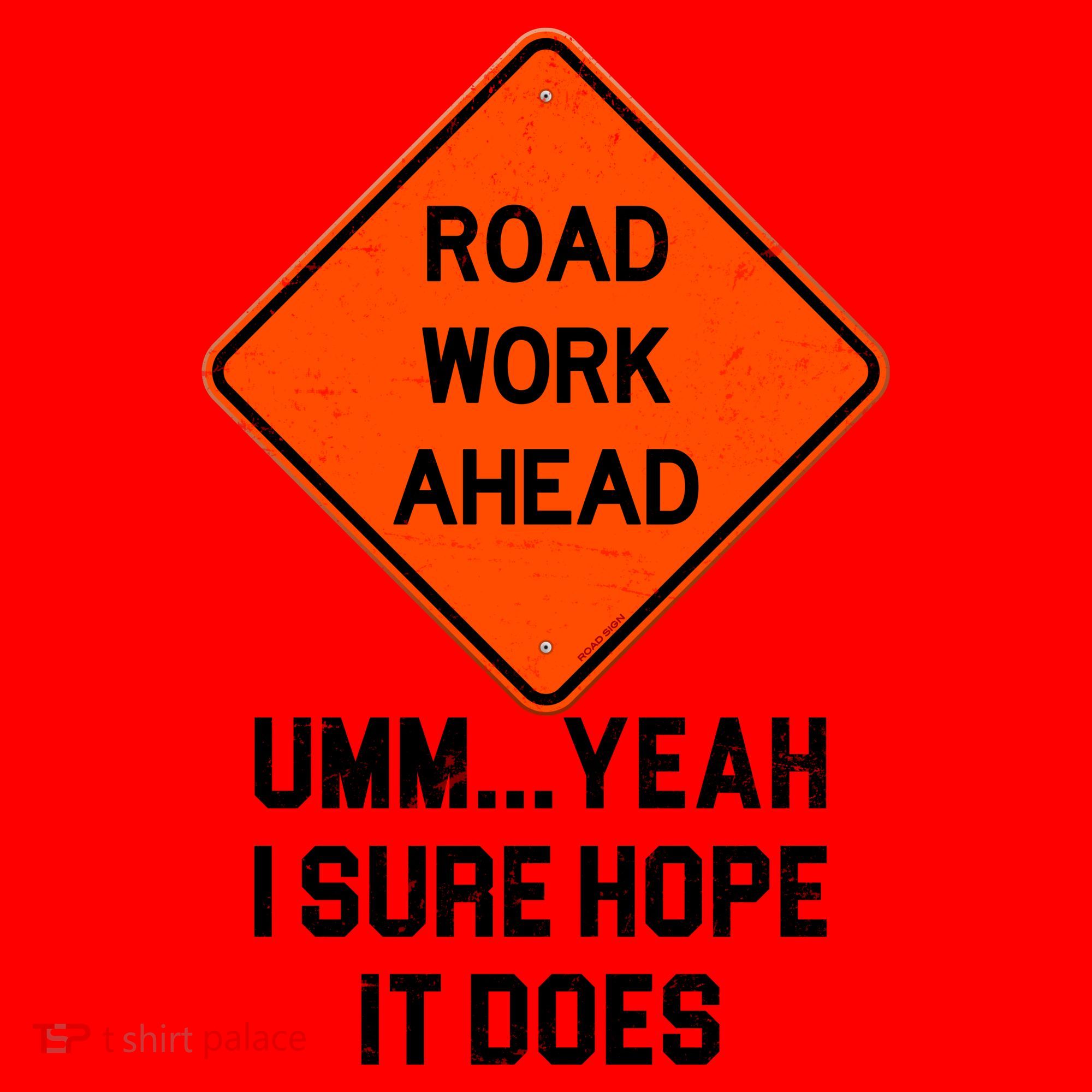 Road Work Ahead Funny Construction Santa Hat