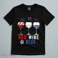 Red Wine And Blue Funny 4th Of July Wine Lover T-Shirt thumb 5