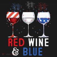 Red Wine And Blue Funny 4th Of July Wine Lover Women's Tank Top thumb 5