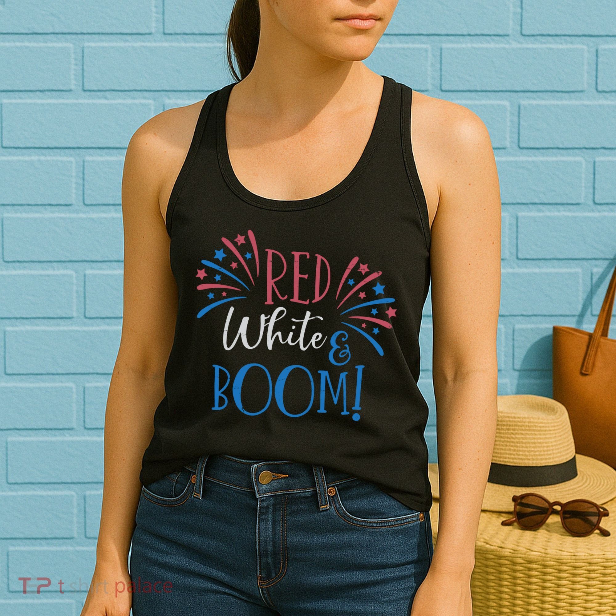 Red White And Boom 4th Of July Women's Tank Top