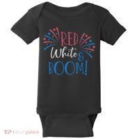 Red White And Boom 4th Of July Baby Bodysuit thumb 0