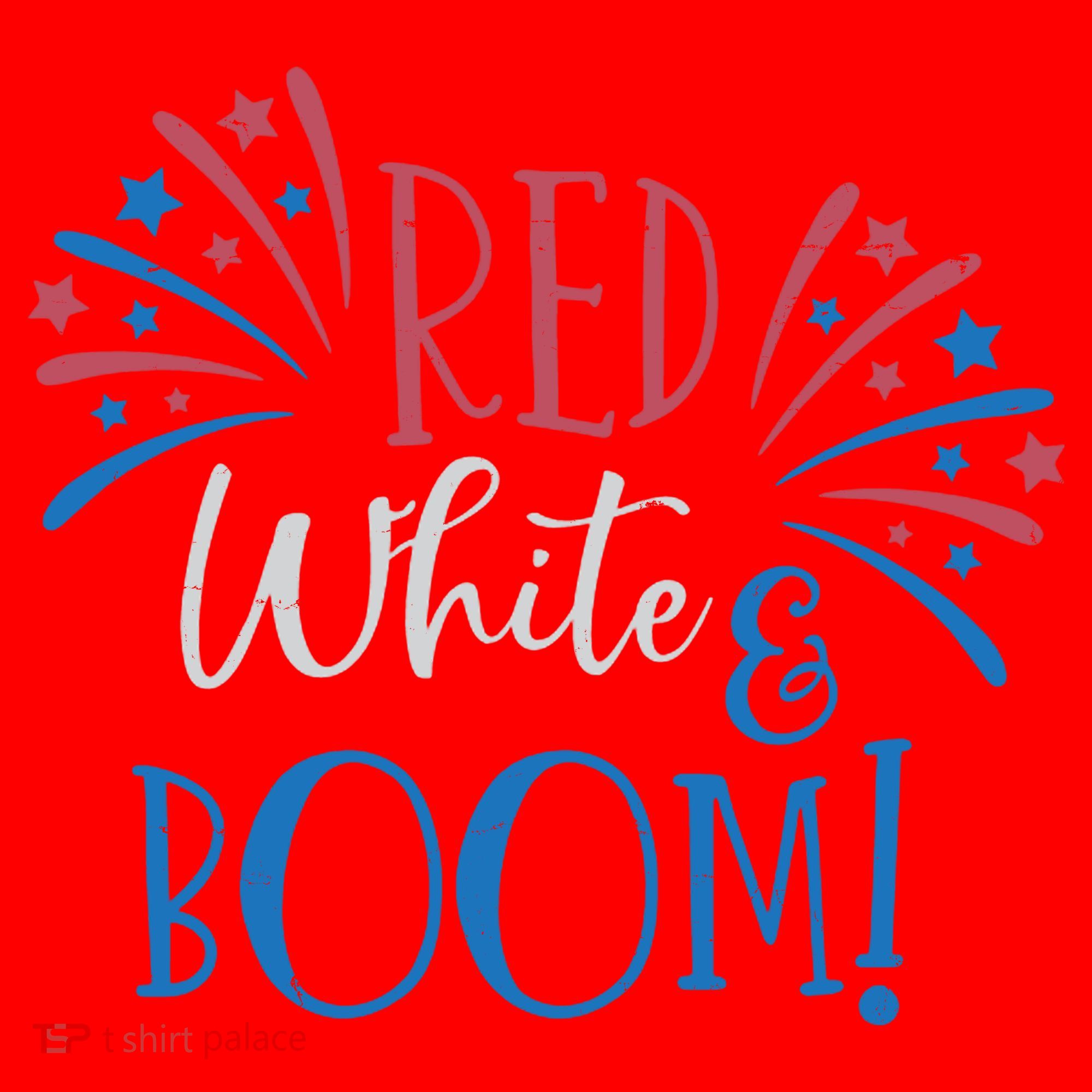 Red White And Boom 4th Of July Santa Hat