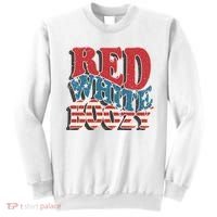 Red White And Boozy Tie Dye American Flag Patriotic July 4Th Sweatshirt thumb 0