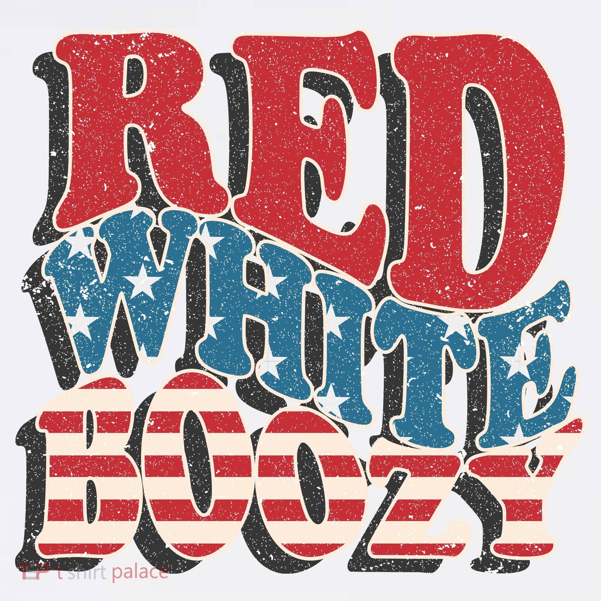 Red White And Boozy Tie Dye American Flag Patriotic July 4Th Women's Tank Top