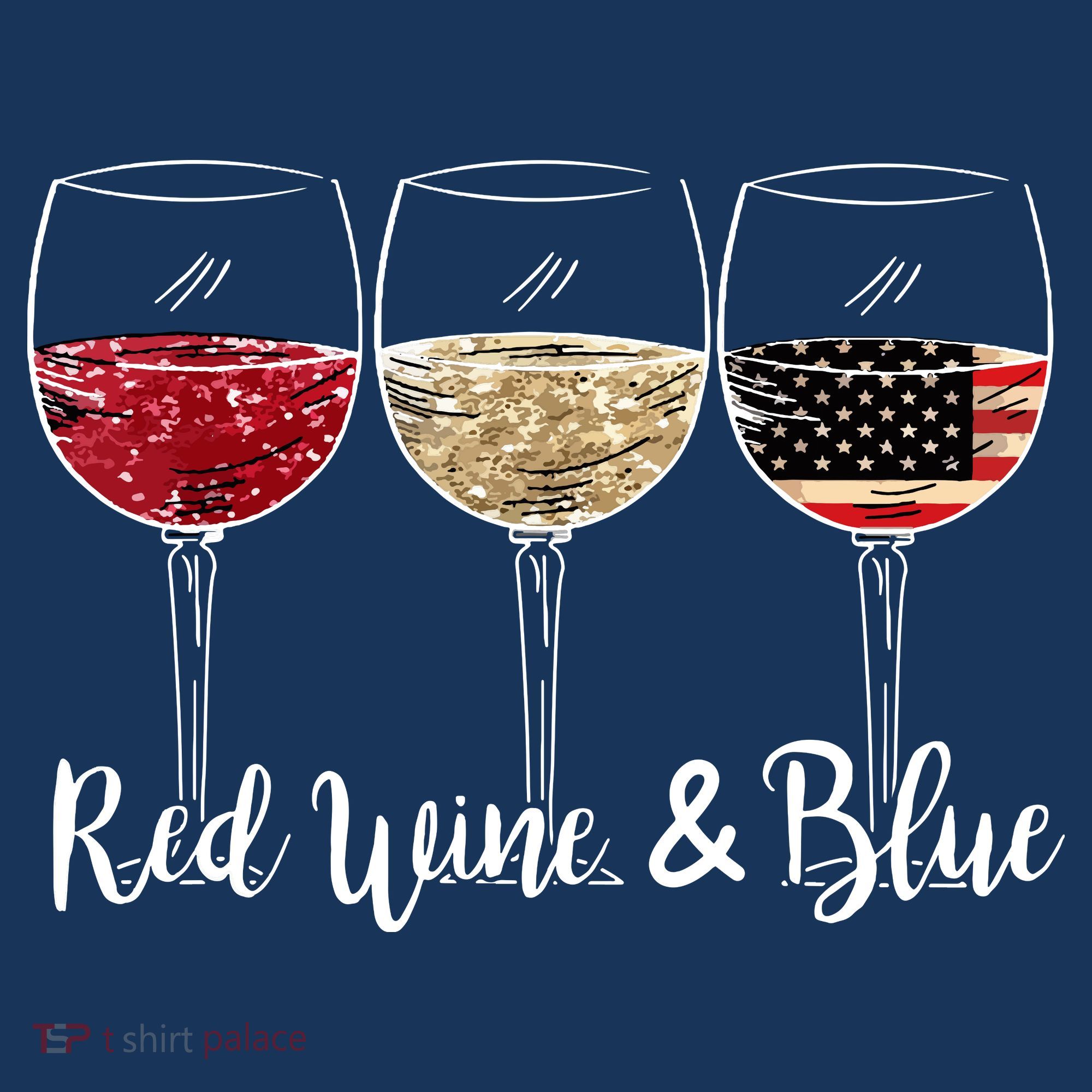 Red Wine And Blue Funny 4th Of July Drinking Wine Lover Women's Hoodie
