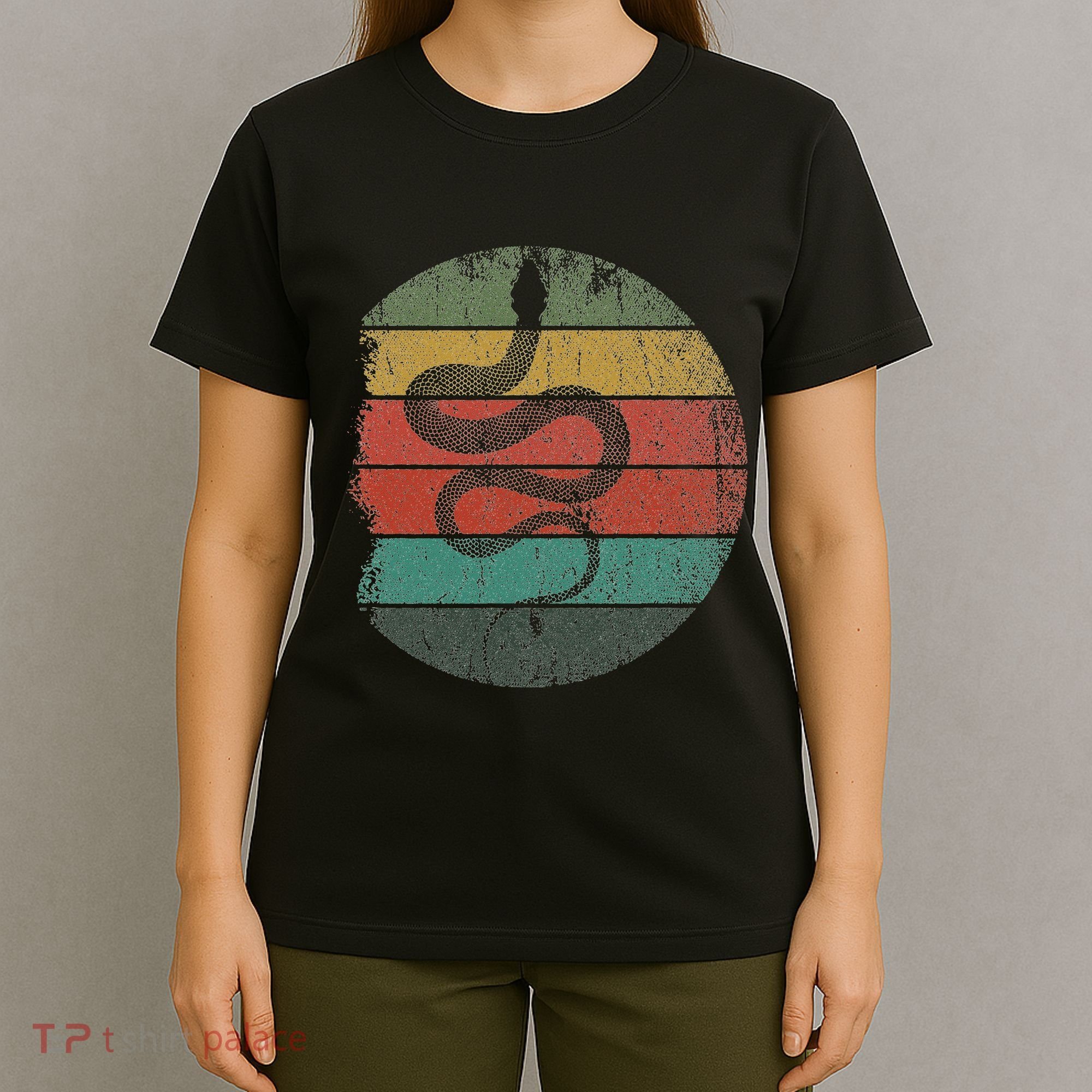 Retro Wild Animal Rainforest Zoo Keeper Pet Gift Snake T-Shirt