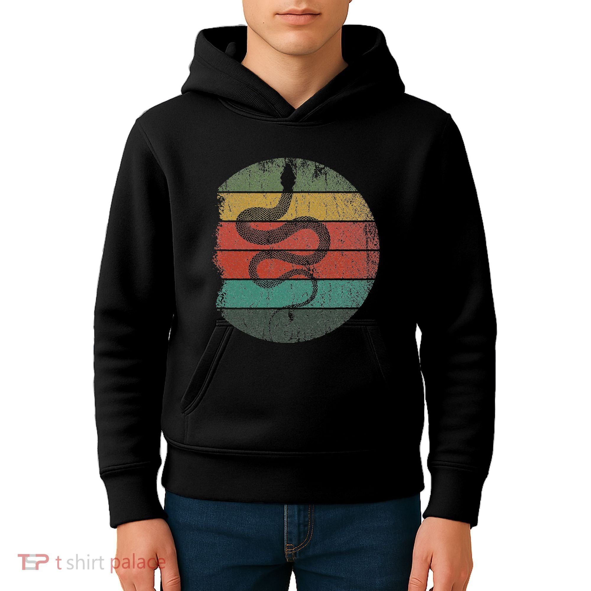 Retro Wild Animal Rainforest Zoo Keeper Pet Gift Snake Kids Hoodie