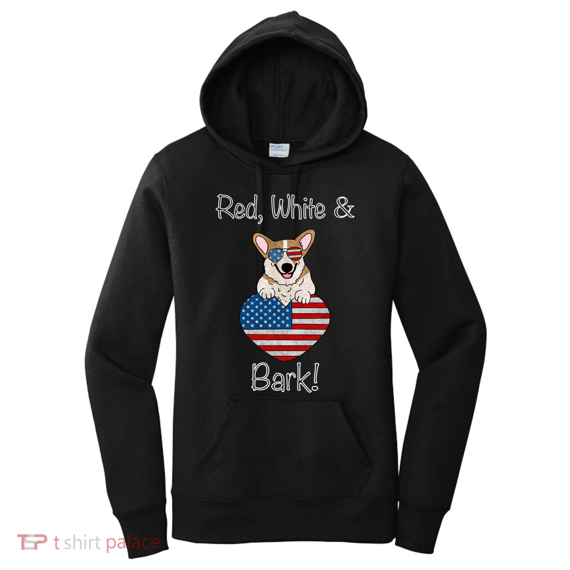 Red White And Bark Pembroke Welsh Corgi Indian Creek Corgi Gift Women's Hoodie
