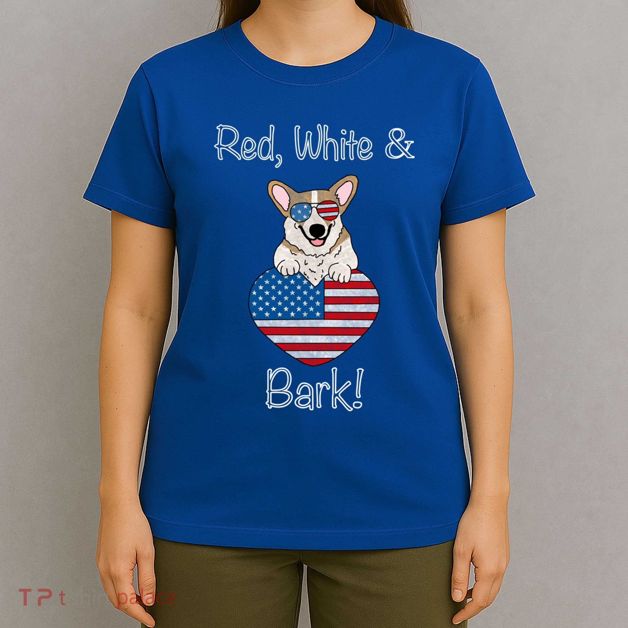 Red White And Bark Pembroke Welsh Corgi Indian Creek Corgi Gift T-Shirt