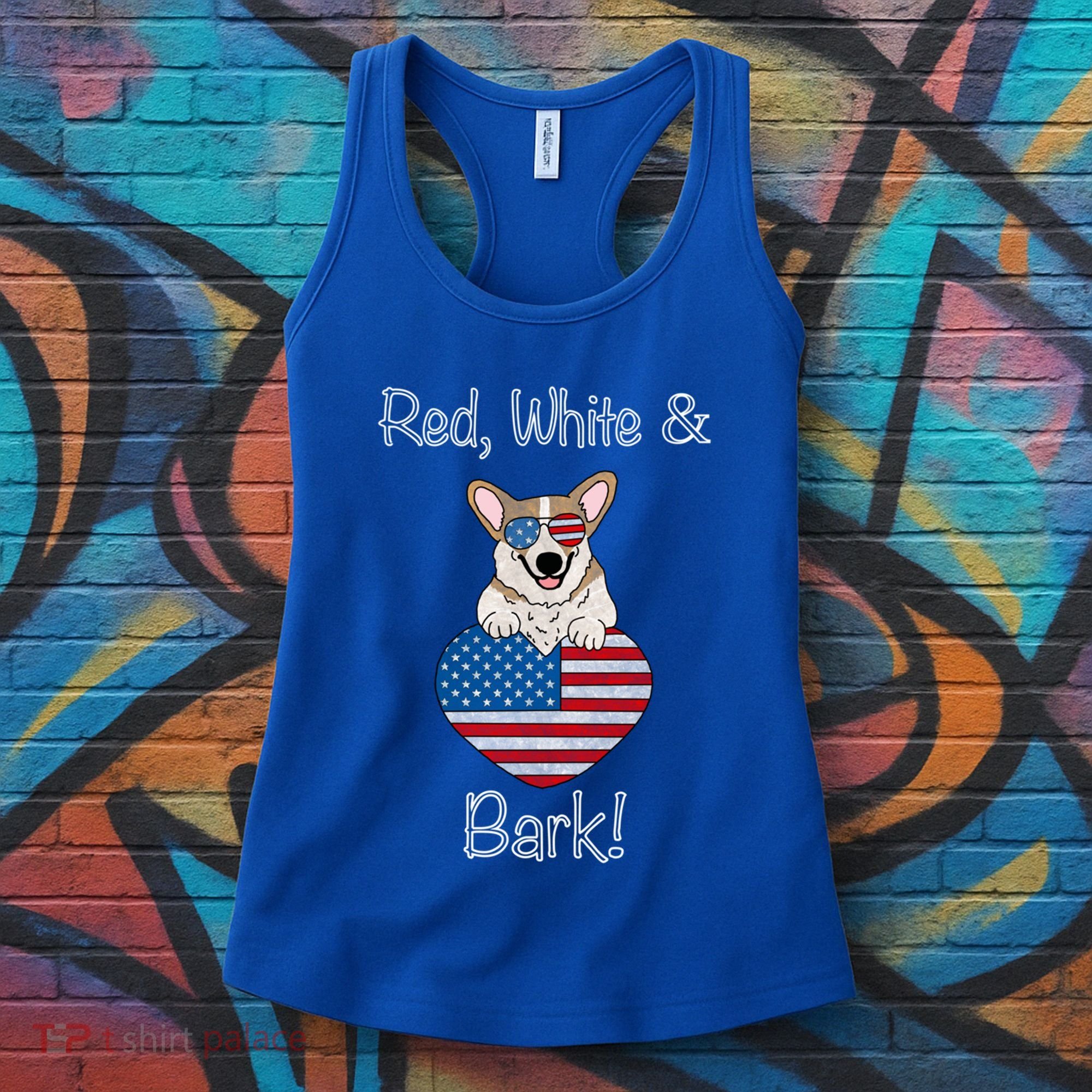 Red White And Bark Pembroke Welsh Corgi Indian Creek Corgi Gift Women's Tank Top