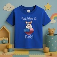 Red White And Bark Pembroke Welsh Corgi Indian Creek Corgi Gift Toddler T-Shirt thumb 3