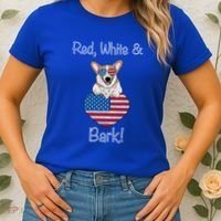 Red White And Bark Pembroke Welsh Corgi Indian Creek Corgi Gift Women's T-Shirt thumb 2