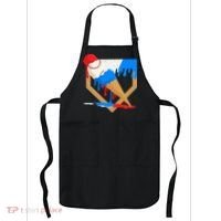 Red White And Blue Baseball Ice Cream Drip Apron thumb 0
