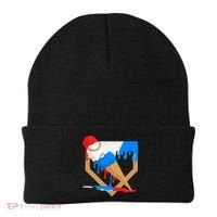 Red White And Blue Baseball Ice Cream Drip Beanie thumb 0