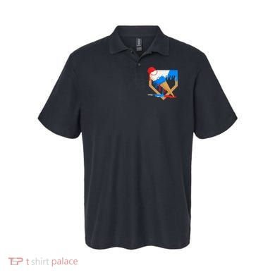 Red White And Blue Baseball Ice Cream Drip Polo