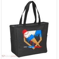 Red White And Blue Baseball Ice Cream Drip Tote Bag thumb 2