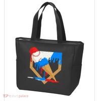 Red White And Blue Baseball Ice Cream Drip Tote Bag thumb 3