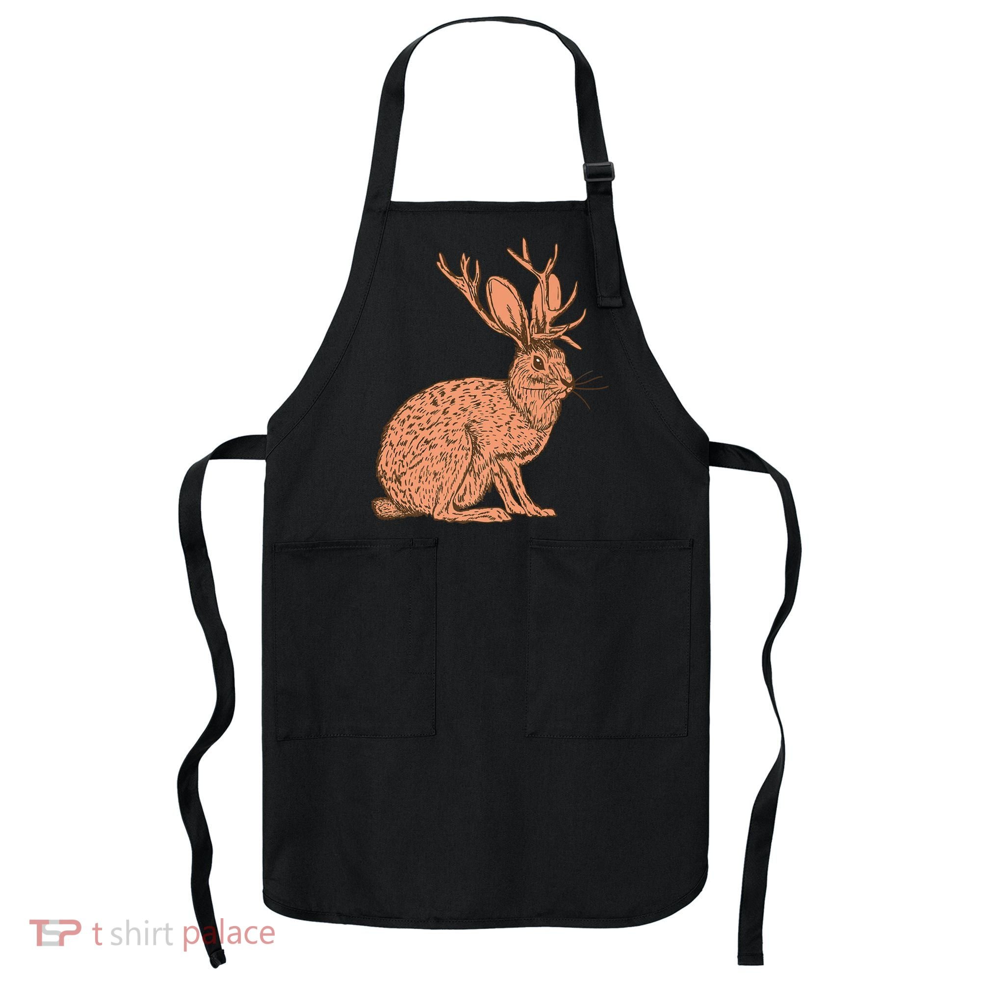 Retro Wild Animal Jackrabbit With Antelope Horns Jackalope Apron