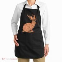 Retro Wild Animal Jackrabbit With Antelope Horns Jackalope Apron thumb 2