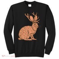 Retro Wild Animal Jackrabbit With Antelope Horns Jackalope Sweatshirt thumb 0