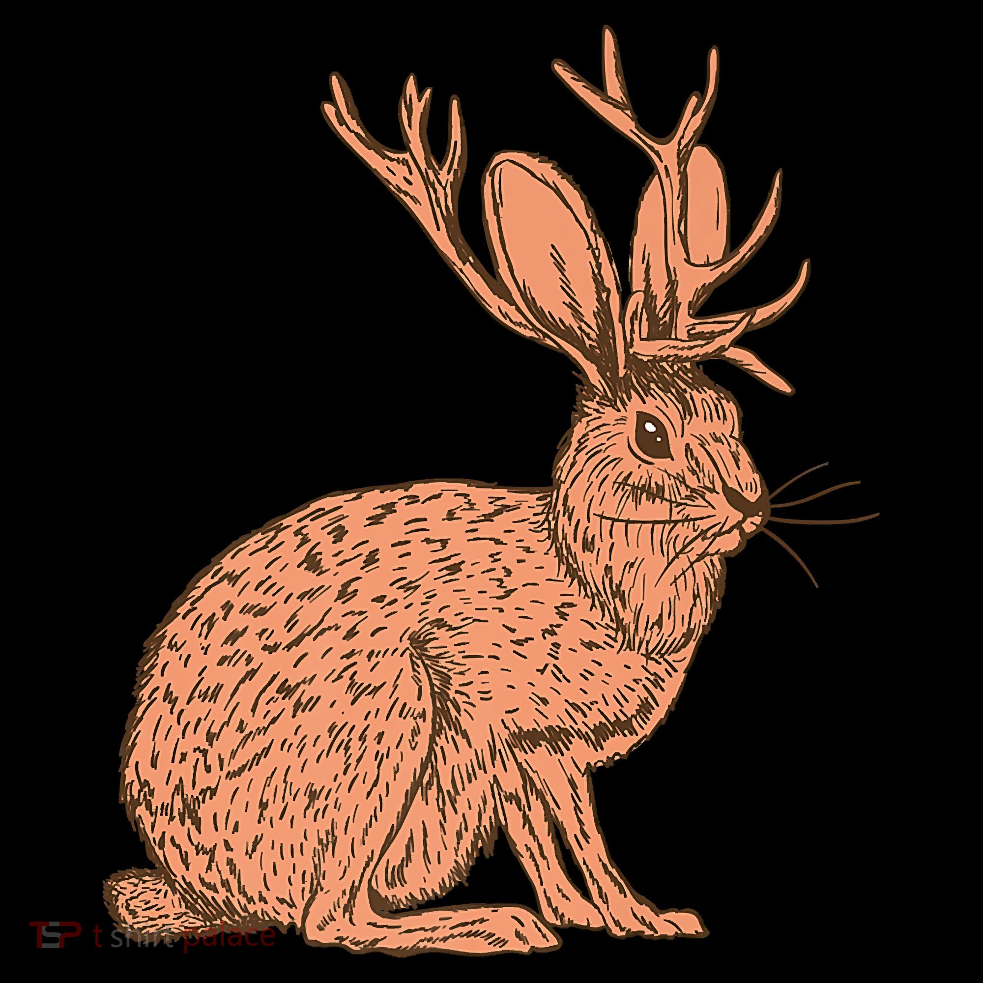 Retro Wild Animal Jackrabbit With Antelope Horns Jackalope Coffee Mug