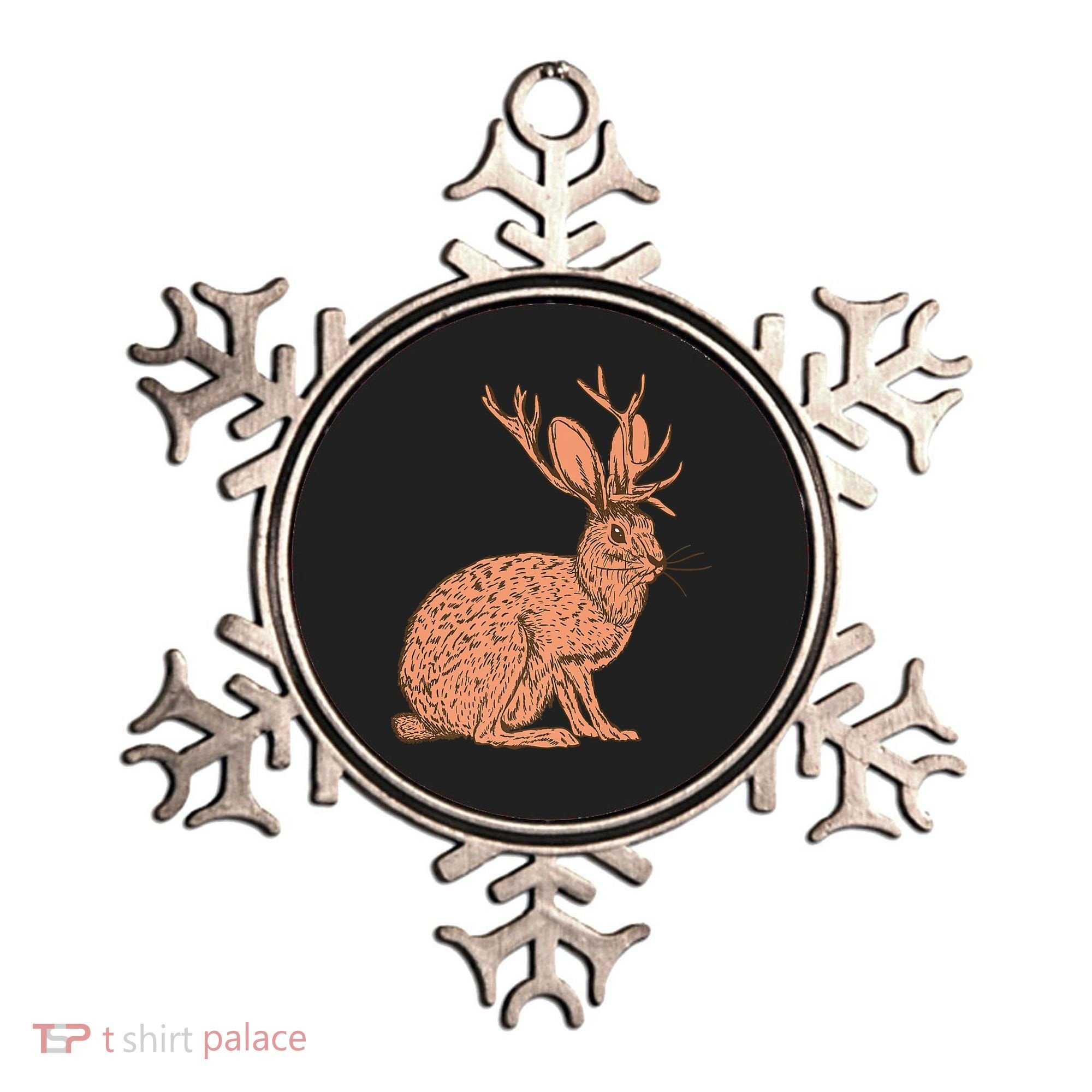 Retro Wild Animal Jackrabbit With Antelope Horns Jackalope Ornament