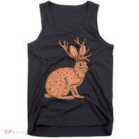 Retro Wild Animal Jackrabbit With Antelope Horns Jackalope Tank Top thumb 0