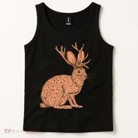 Retro Wild Animal Jackrabbit With Antelope Horns Jackalope Tank Top thumb 2