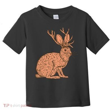 Retro Wild Animal Jackrabbit With Antelope Horns Jackalope Toddler T-Shirt