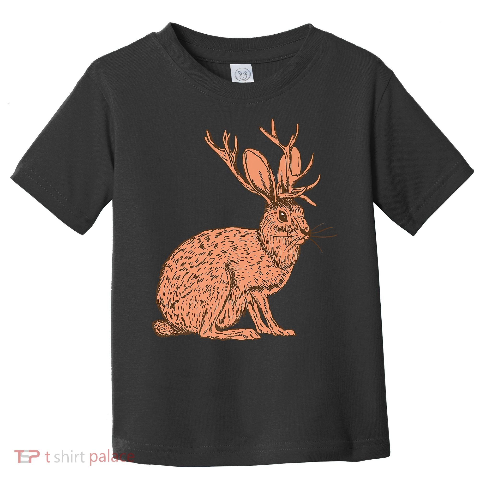Retro Wild Animal Jackrabbit With Antelope Horns Jackalope Toddler T-Shirt