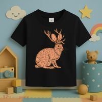 Retro Wild Animal Jackrabbit With Antelope Horns Jackalope Toddler T-Shirt thumb 3
