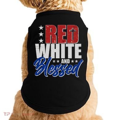 Red White And Blessed Doggie Tank