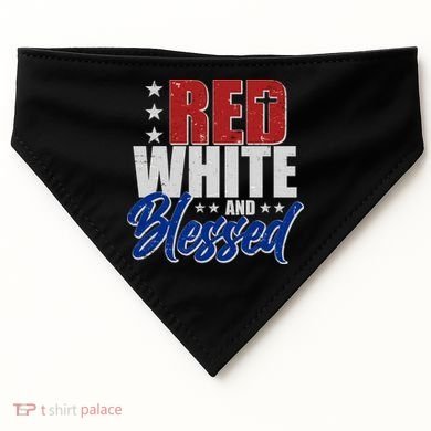 Red White And Blessed USA-Made Doggie Bandana