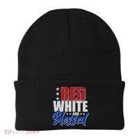 Red White And Blessed Beanie thumb 0