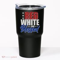 Red White And Blessed Tumbler thumb 0