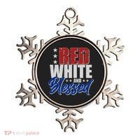 Red White And Blessed Ornament thumb 0