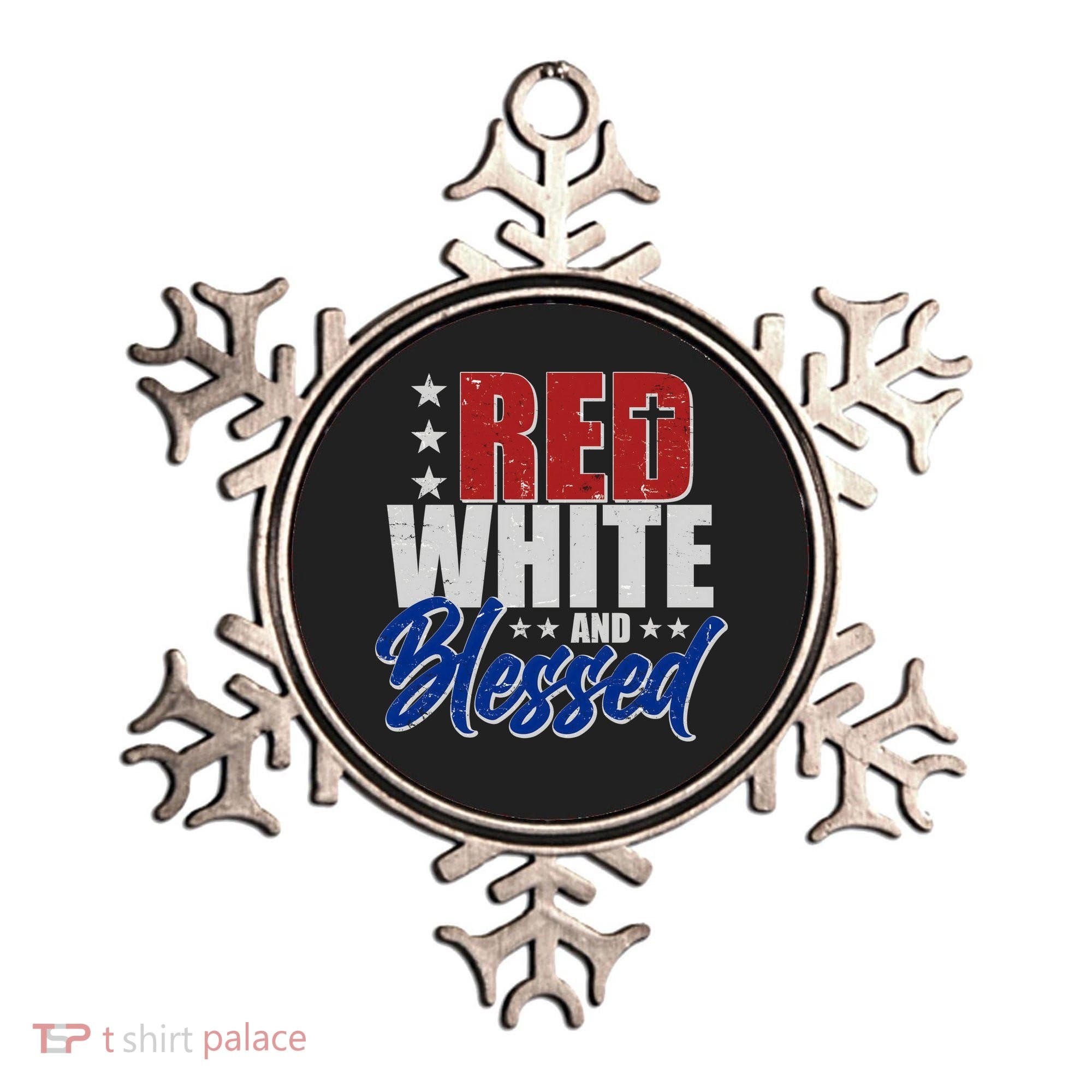 Red White And Blessed Ornament