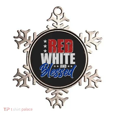 Red White And Blessed Ornament