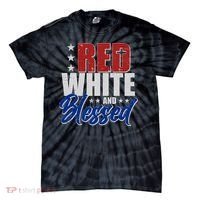 Red White And Blessed Tie-Dye T-Shirt thumb 0