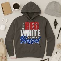 Red White And Blessed Hoodie thumb 3
