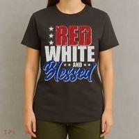 Red White And Blessed T-Shirt thumb 4
