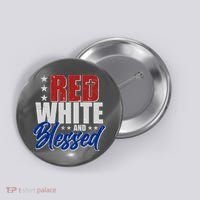Red White And Blessed Button thumb 0