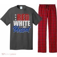 Red White And Blessed Pajama Set thumb 0