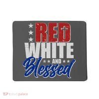 Red White And Blessed Mousepad thumb 0