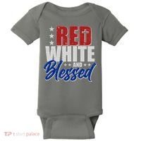 Red White And Blessed Baby Bodysuit thumb 0