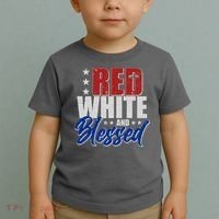 Red White And Blessed Toddler T-Shirt thumb 2
