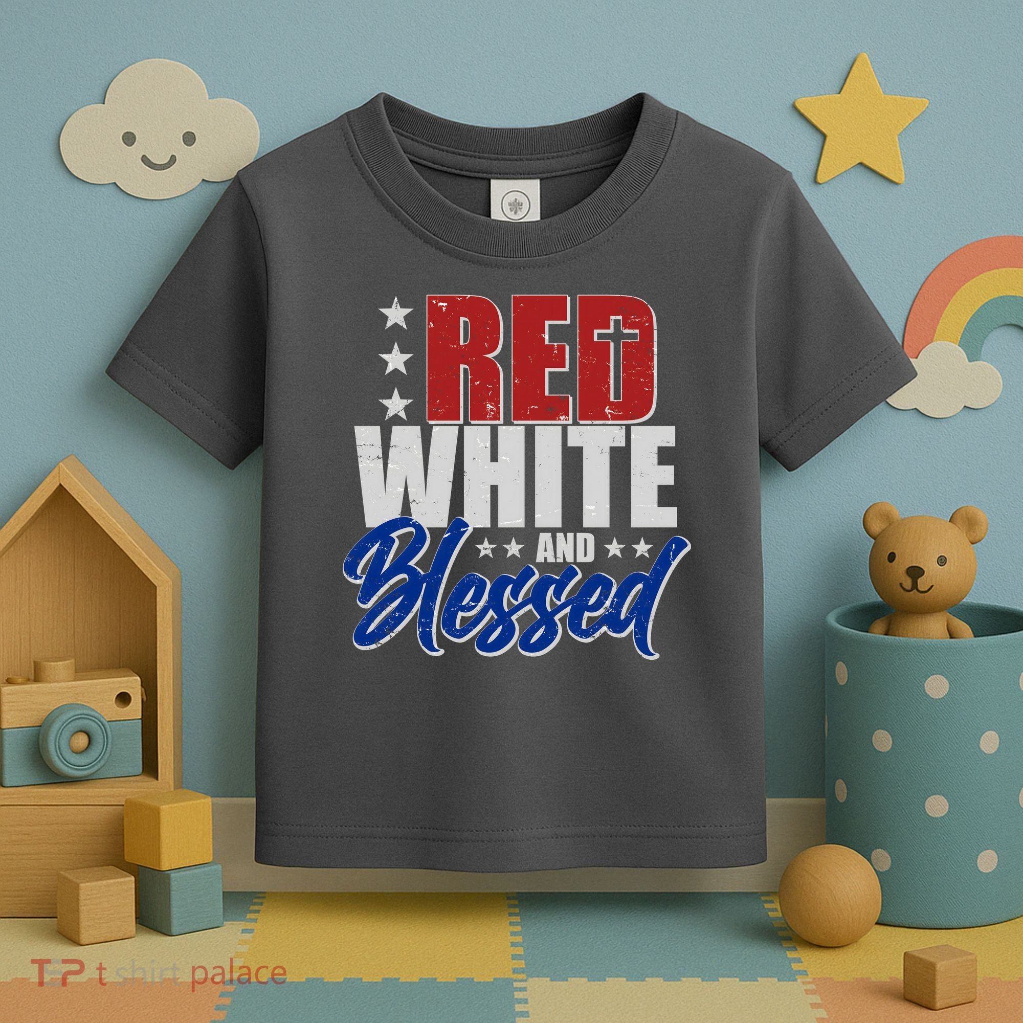 Red White And Blessed Toddler T-Shirt