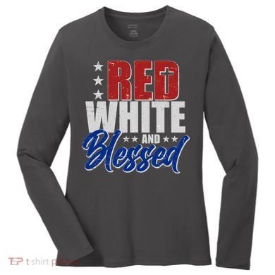Red White And Blessed Women's Long Sleeve Shirt