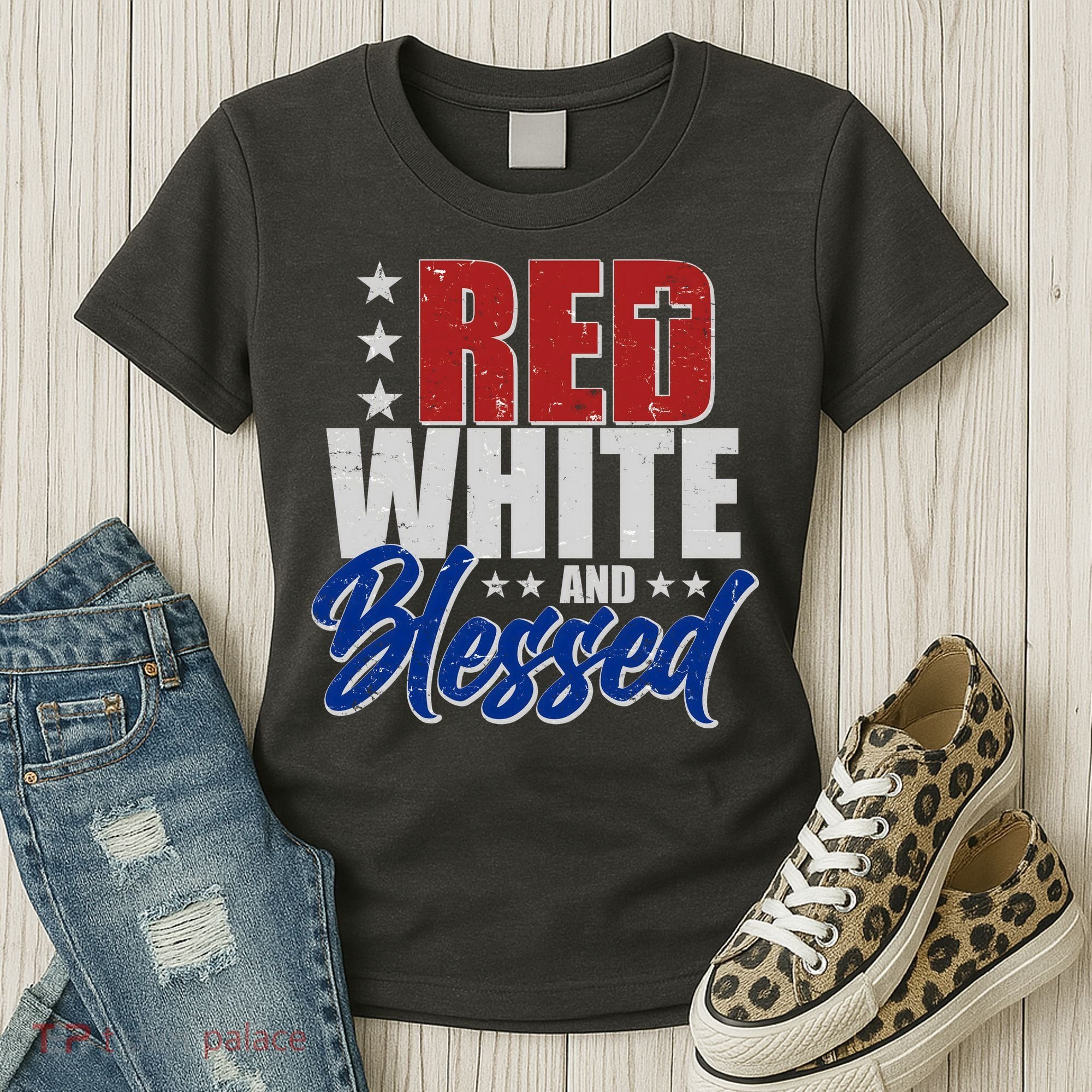 Red White And Blessed Women's T-Shirt