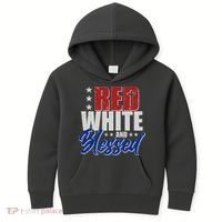 Red White And Blessed Kids Hoodie thumb 0